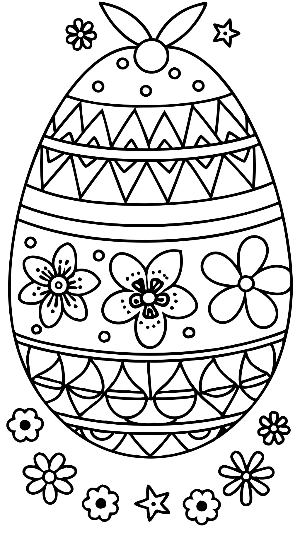 coloring page easter eggs